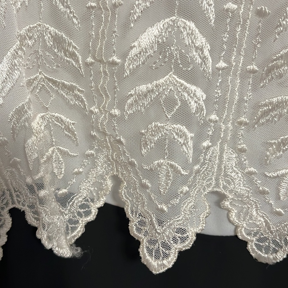 VINTAGE CACHET by Ban Protas Black & White Lace Tea Length Dress Size 11/12 Y2K - Picture 3 of 16